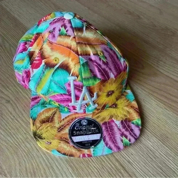 LA Dodgers floral SnapBack adult hat colorful American needle - Picture 4 of 12